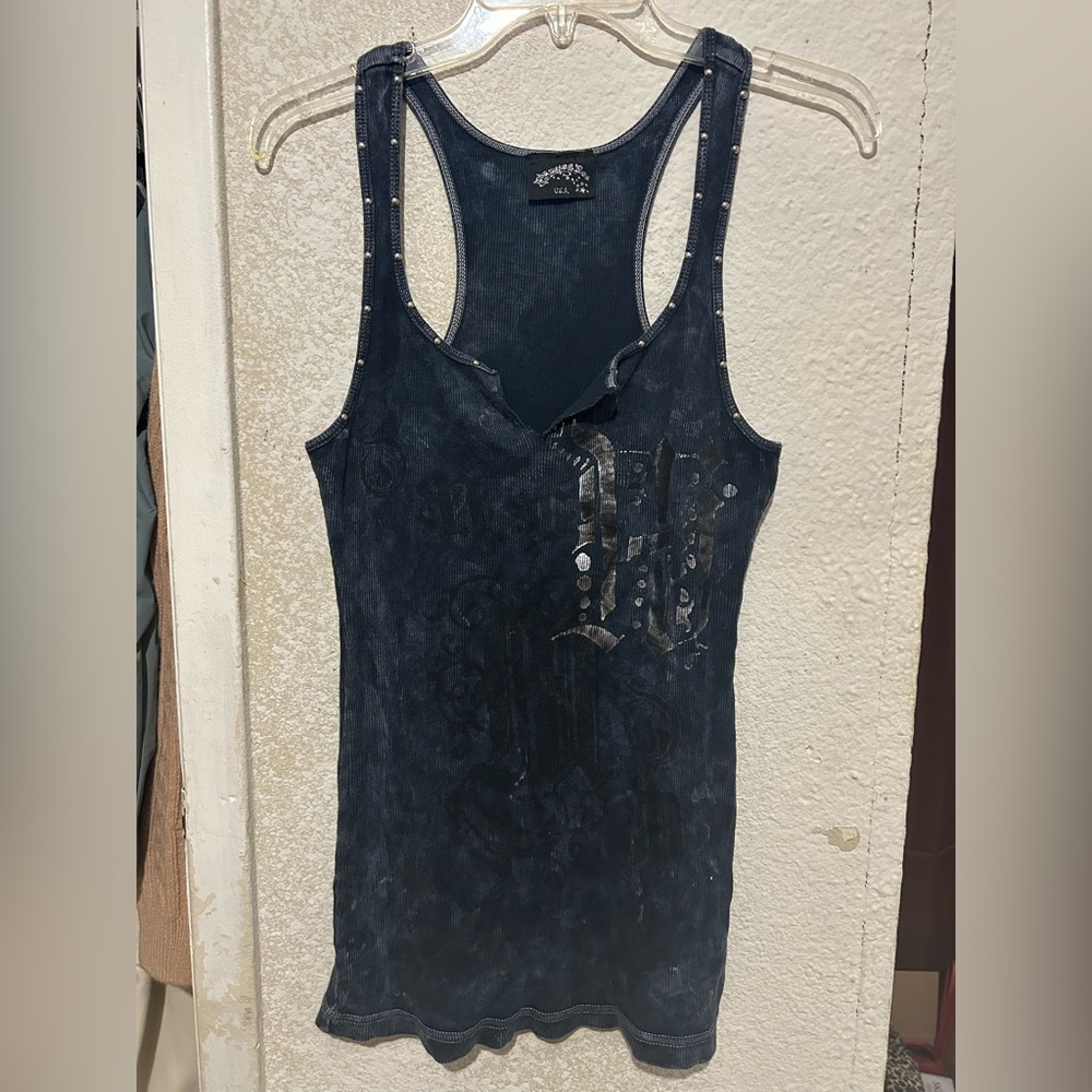 Y2K Black Tank Top